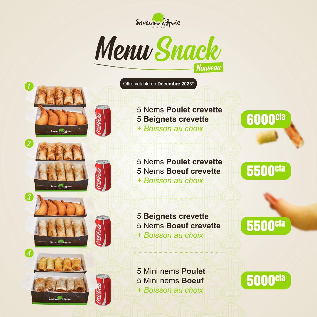 Offre spéciale Saveurs d'Asie