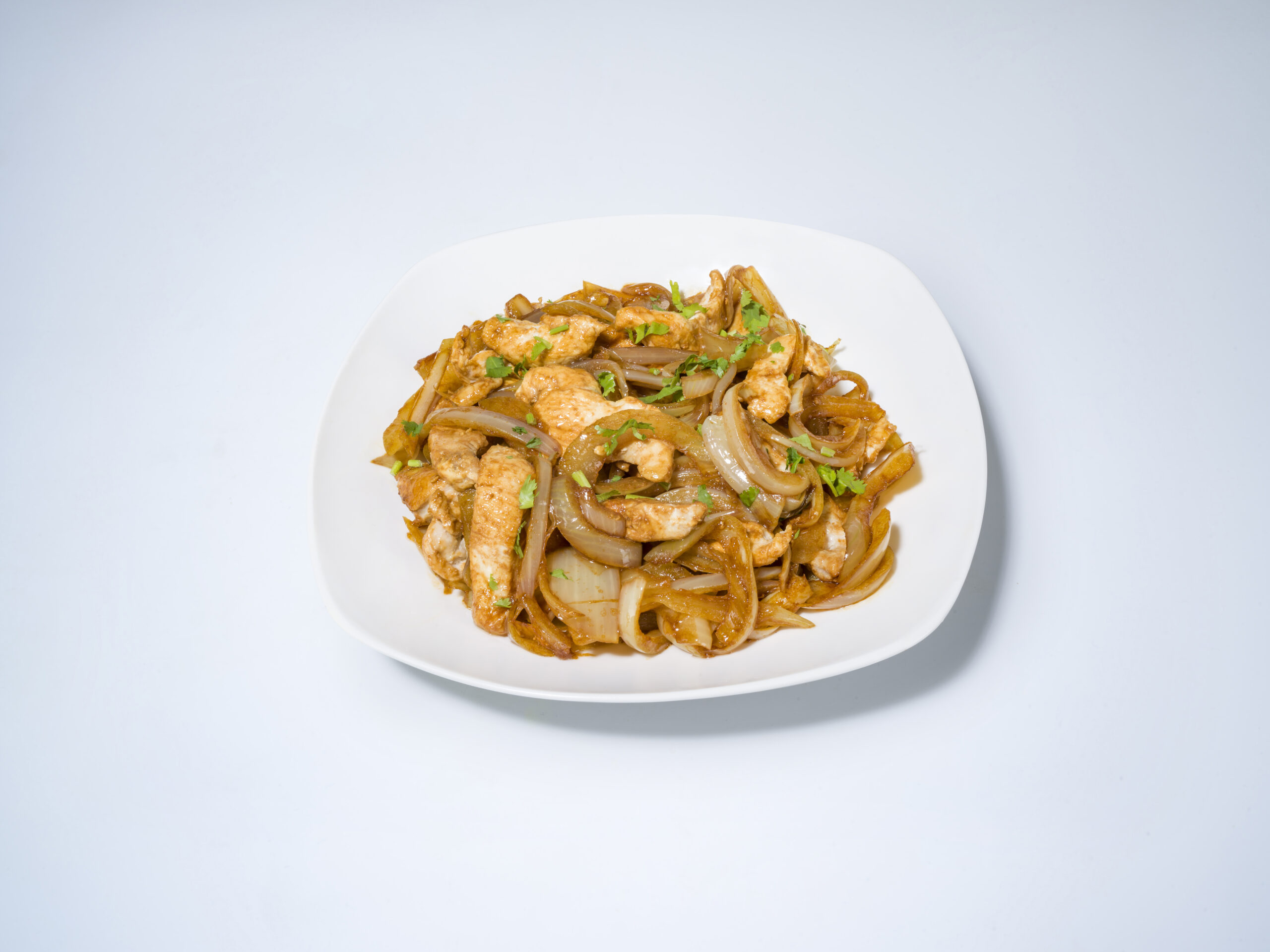 Poulet aux oignons